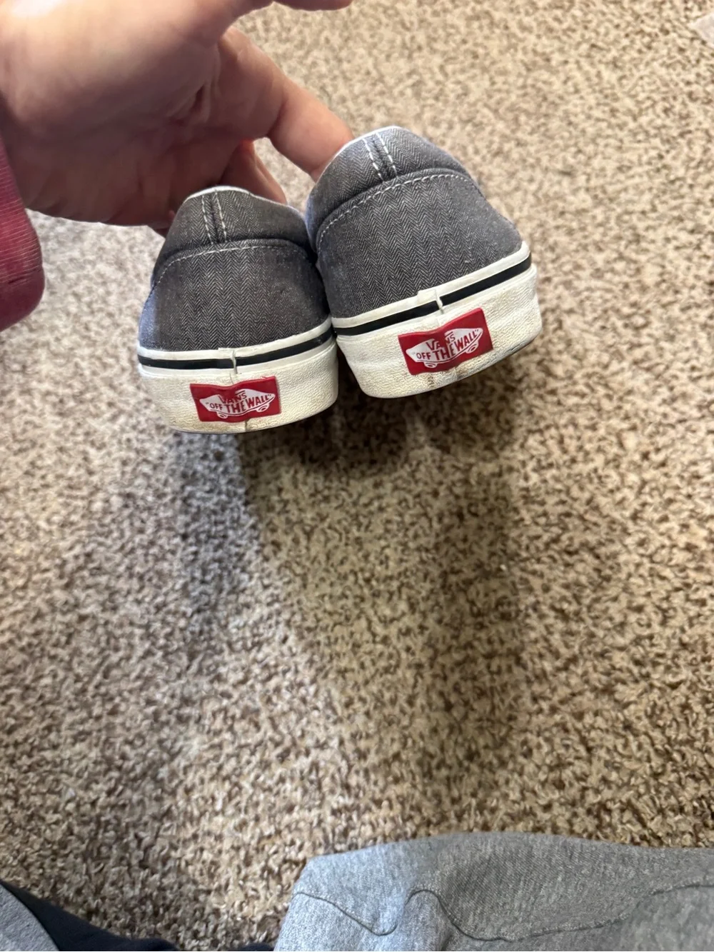 Vans Slip-On Canvas Loafers in Charcoal Gray